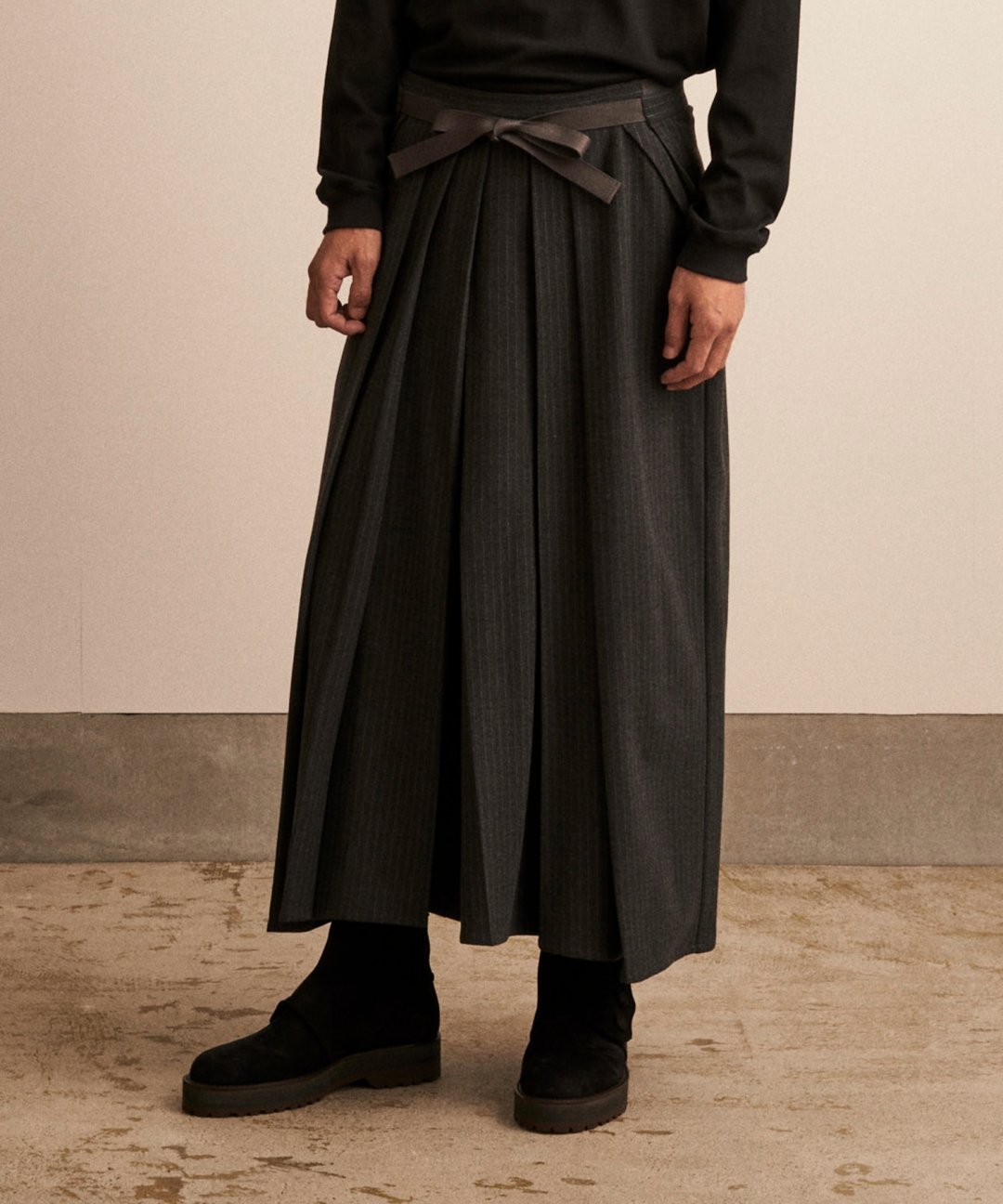 WAROBE / FLANNEL HAKAMA / CHARCOAL - TROVE SHOP OFFICIAL SITE
