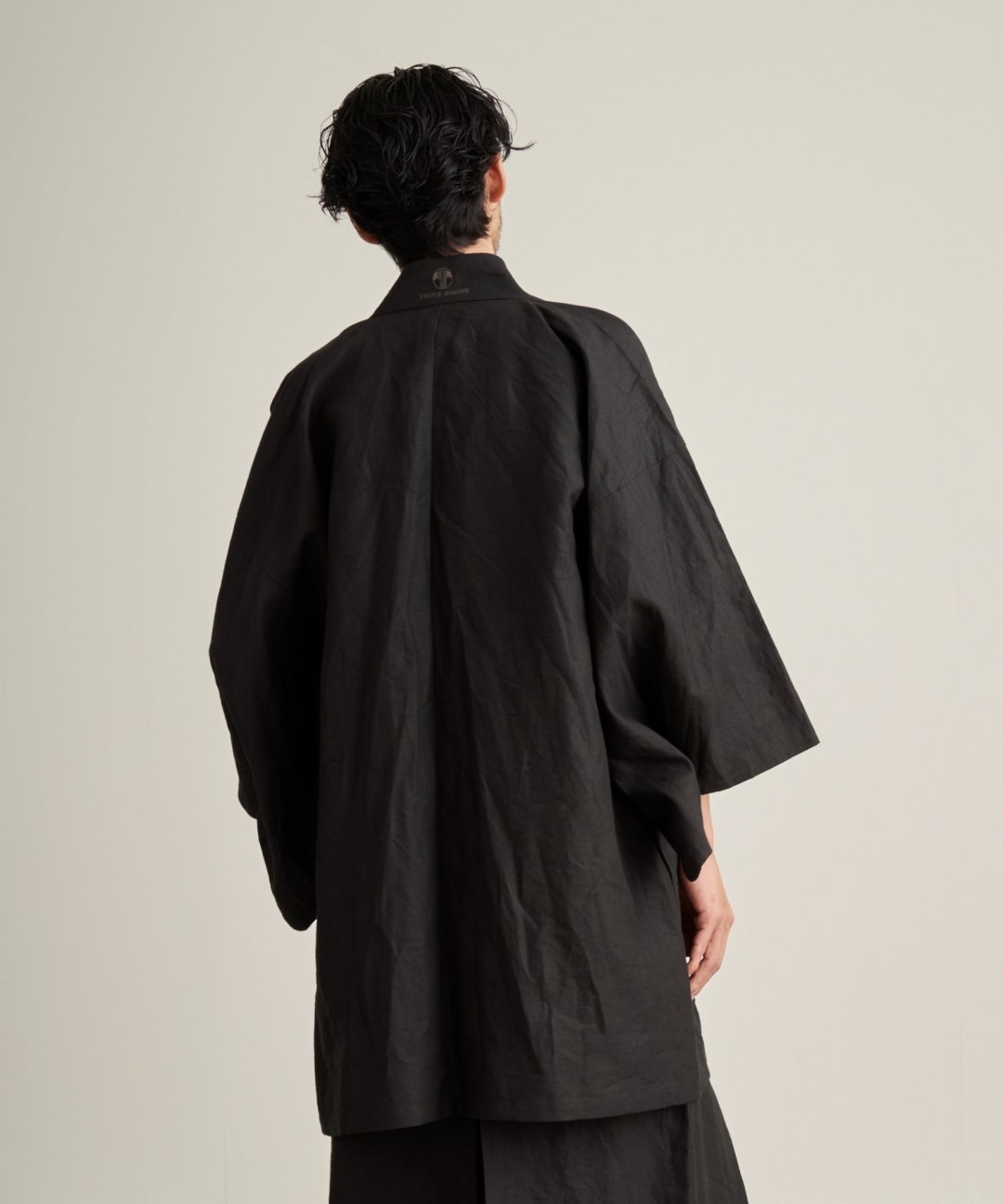 WAROBE / WASHI LINEN HAORI / BLACK photo