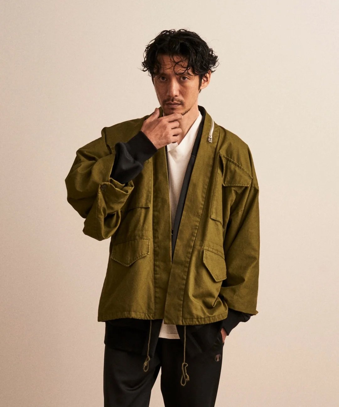 WAROBE / WA-65 HAORI / OLIVE DRAB photo