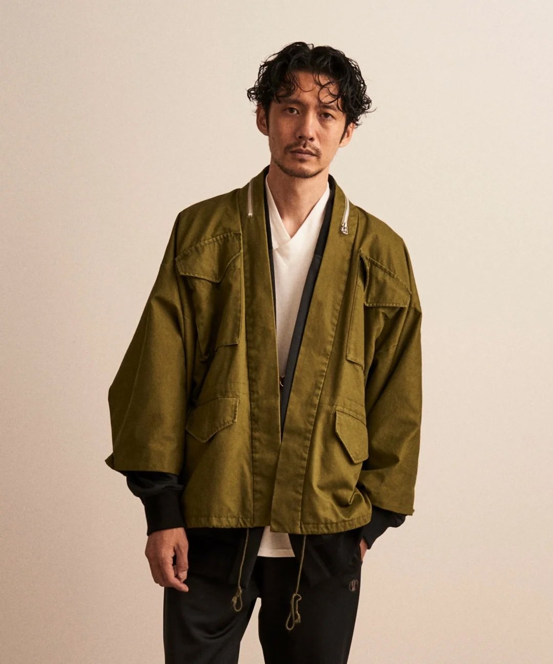 WAROBE / WA-65 HAORI / OLIVE DRAB photo