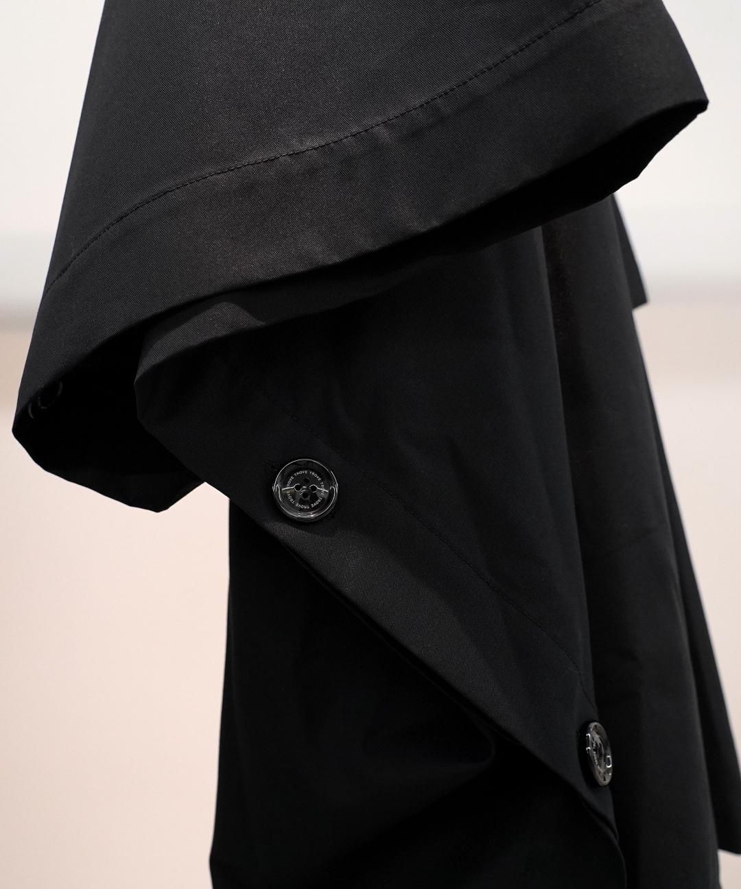 TROVE / PONCHO MAC COAT / GABARDINE BLACK photo