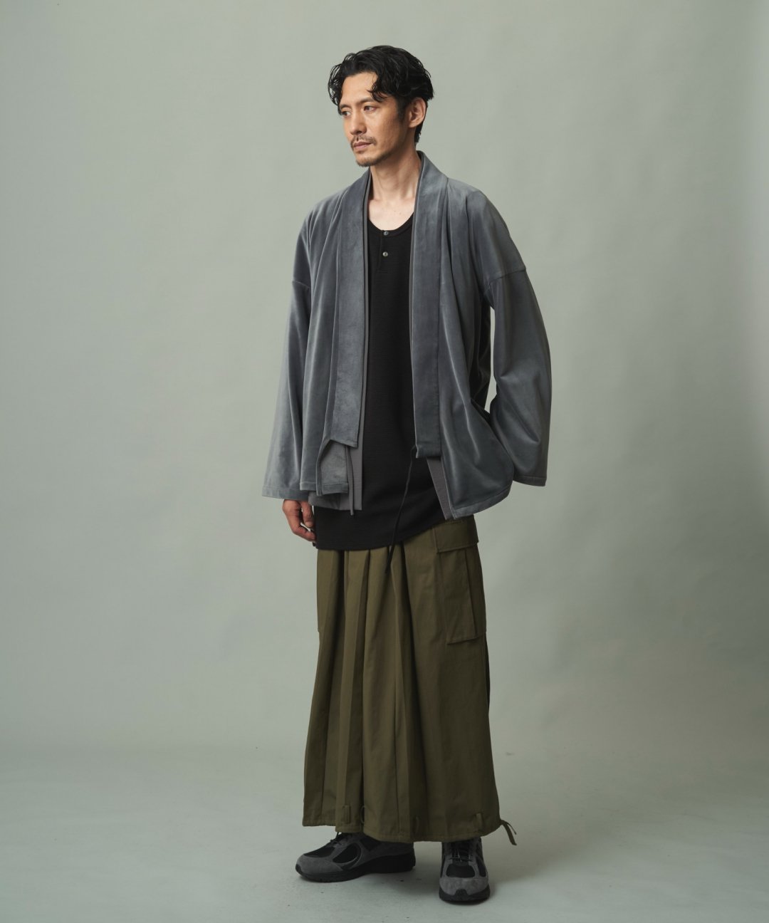 WAROBE / CARGO HAKAMA / OLIVE DRAB photo