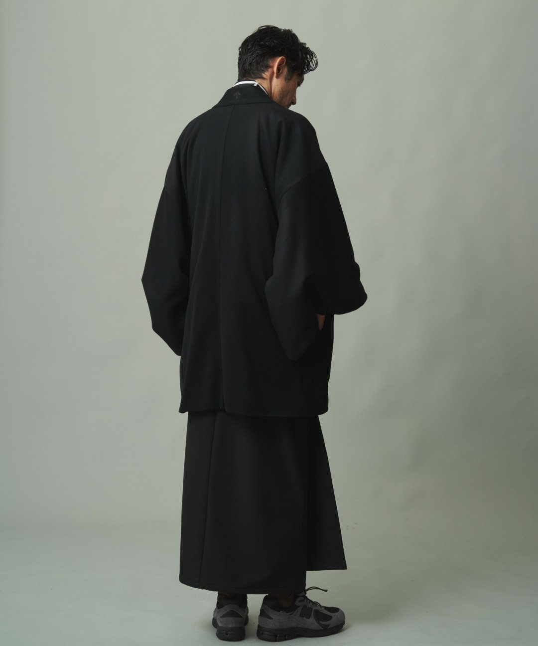 WAROBE / WOOL BEAVER HAORI / BLACK photo