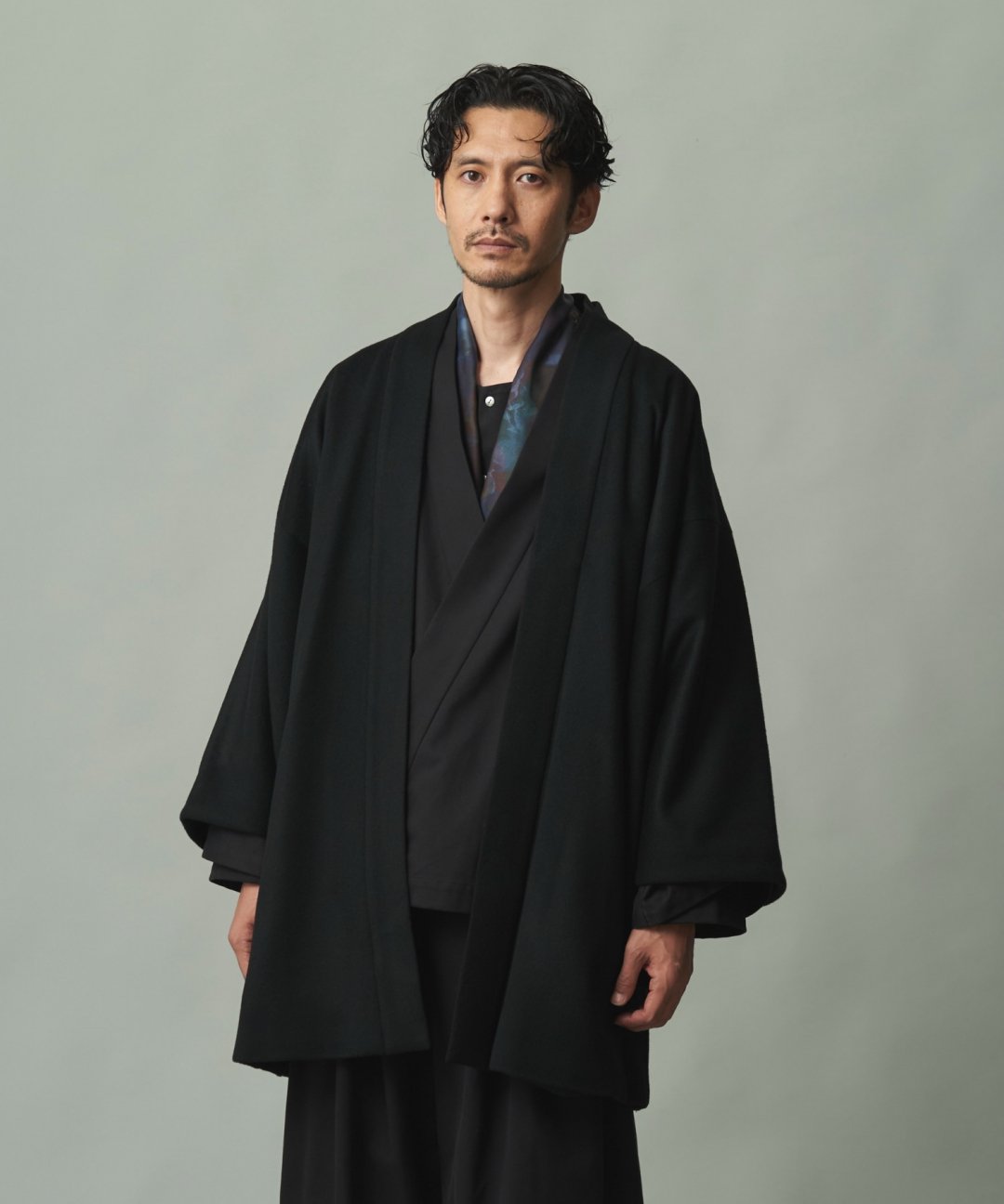 WAROBE / WOOL BEAVER HAORI / BLACK photo