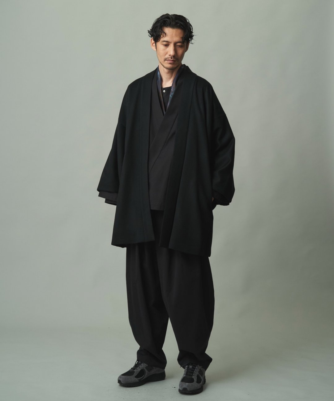 WAROBE / WOOL BEAVER HAORI / BLACK photo