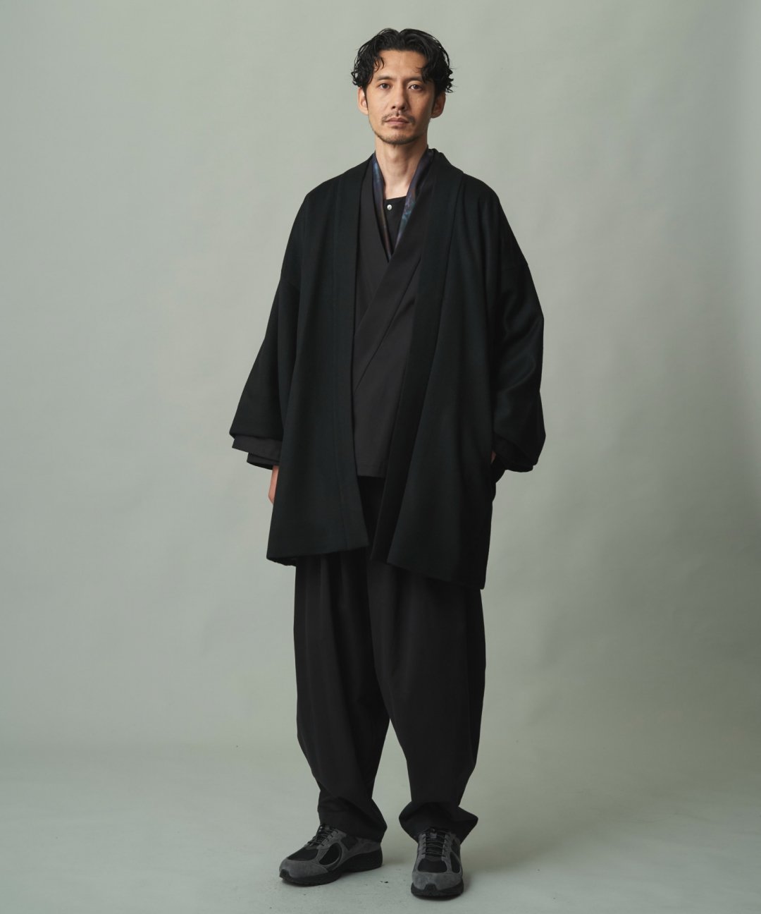 WAROBE / WOOL BEAVER HAORI / BLACK photo