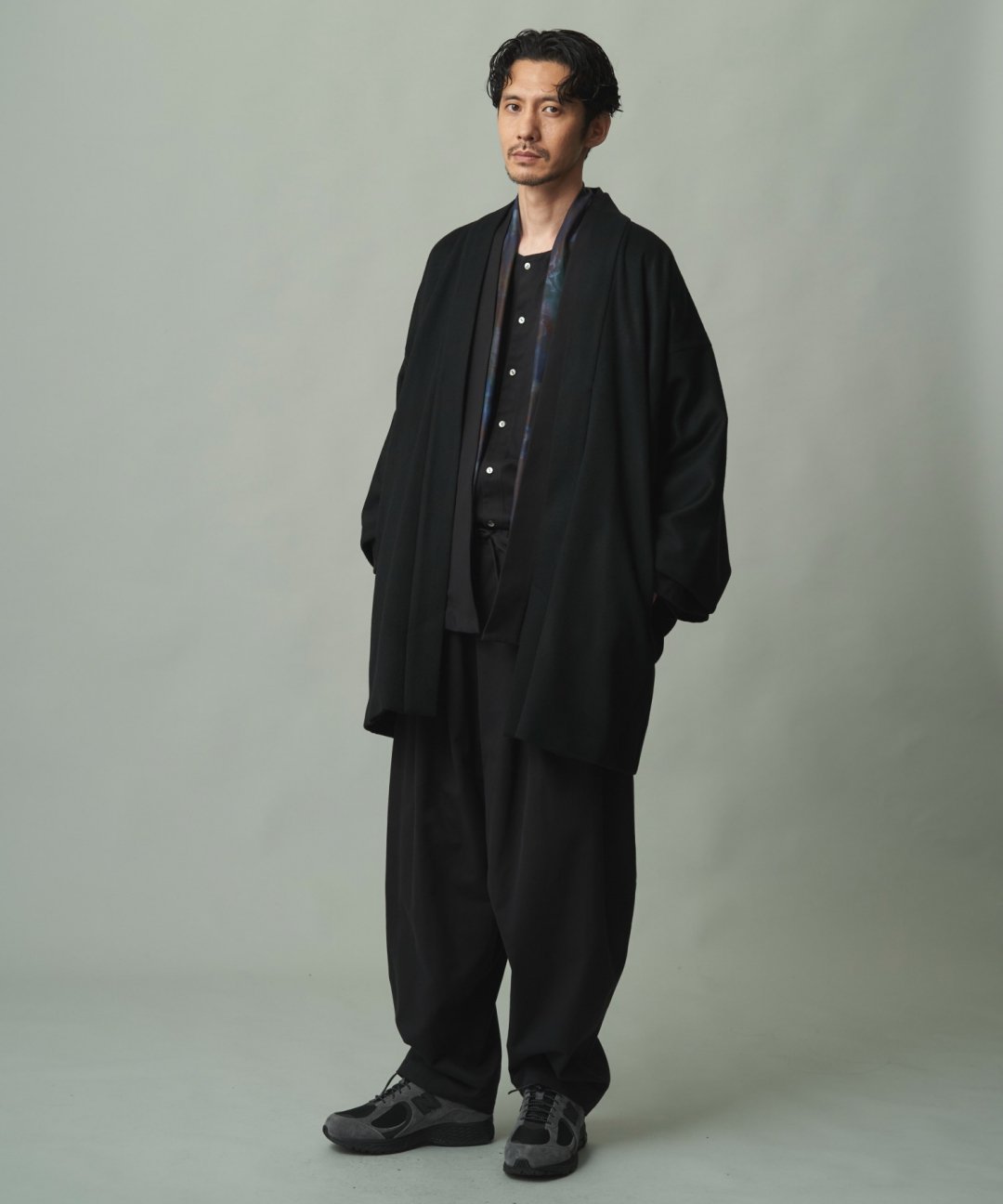 WAROBE / WOOL BEAVER HAORI / BLACK photo