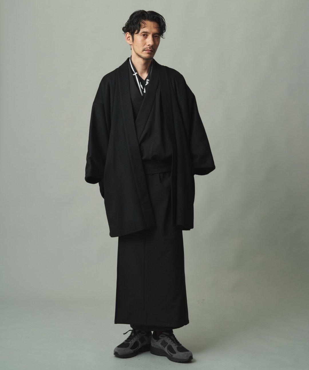 WAROBE / WOOL BEAVER HAORI / BLACK photo