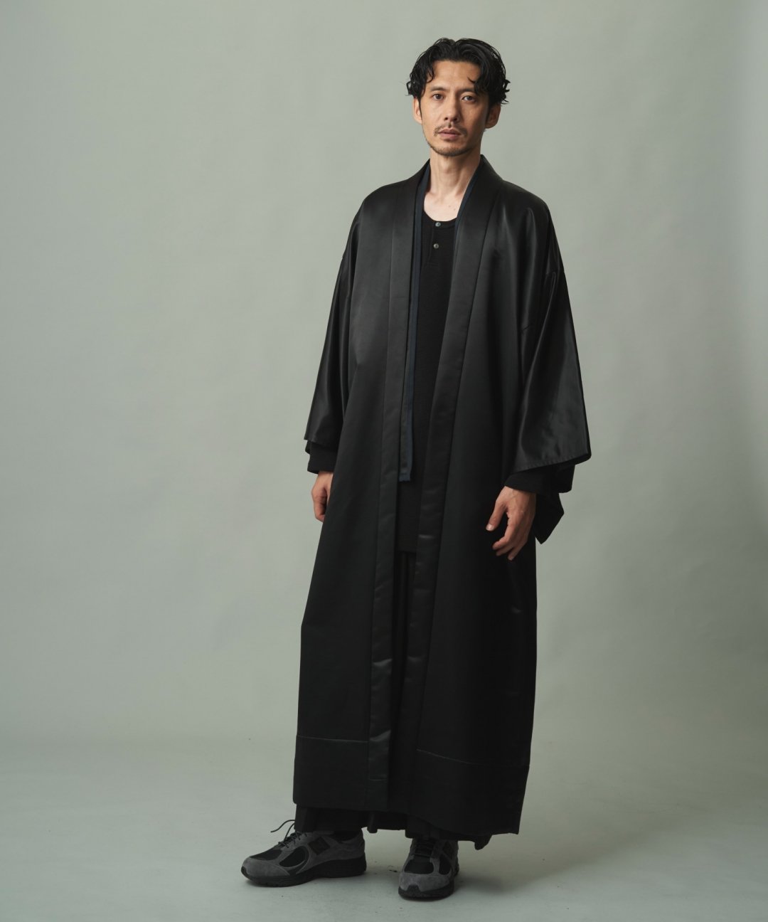 WAROBE / KIMONO GOWN / BLACK photo