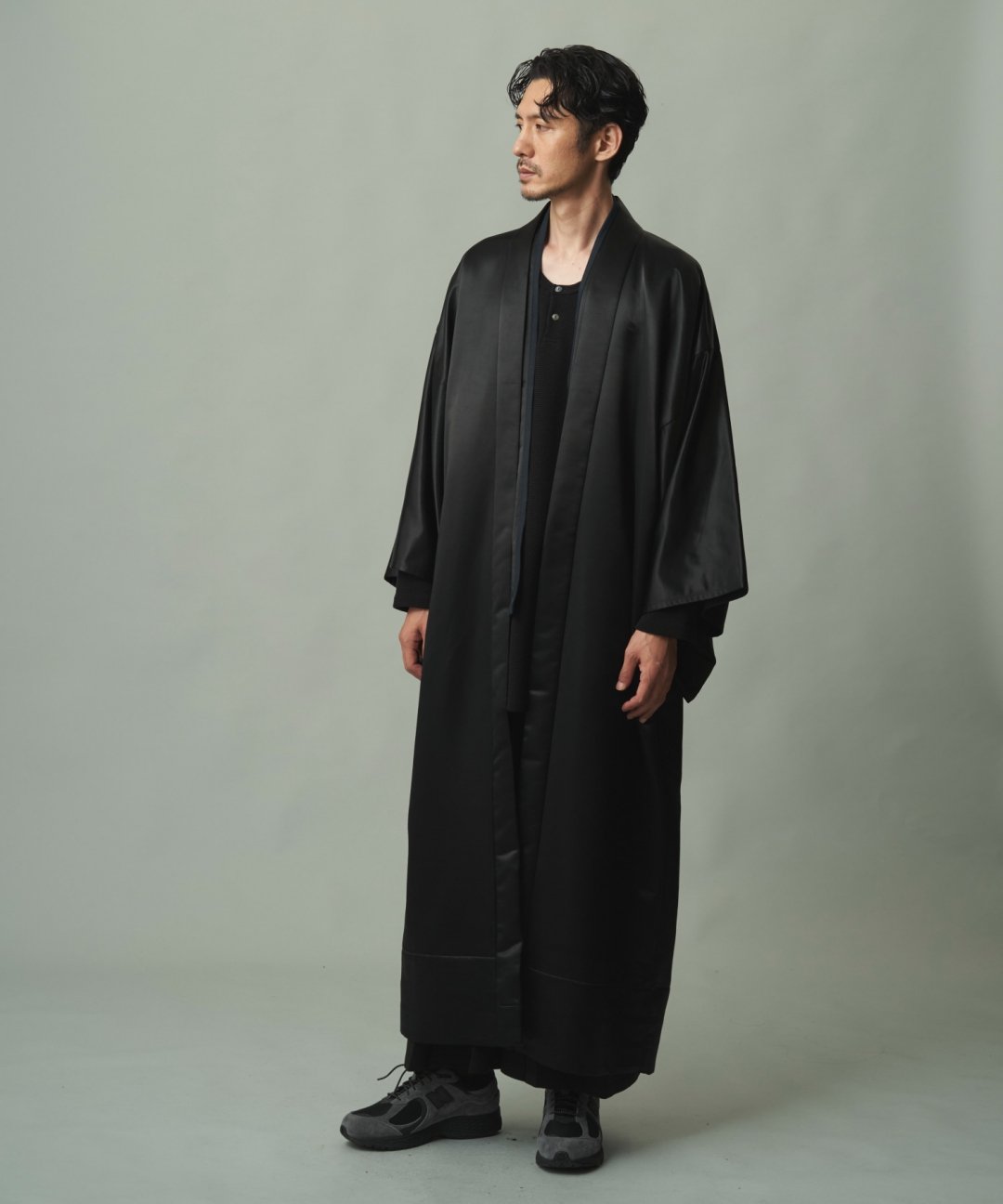 WAROBE / KIMONO GOWN / BLACK photo