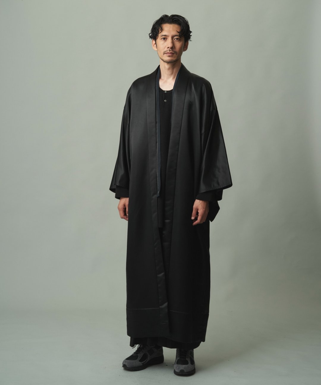 WAROBE / KIMONO GOWN / BLACK photo