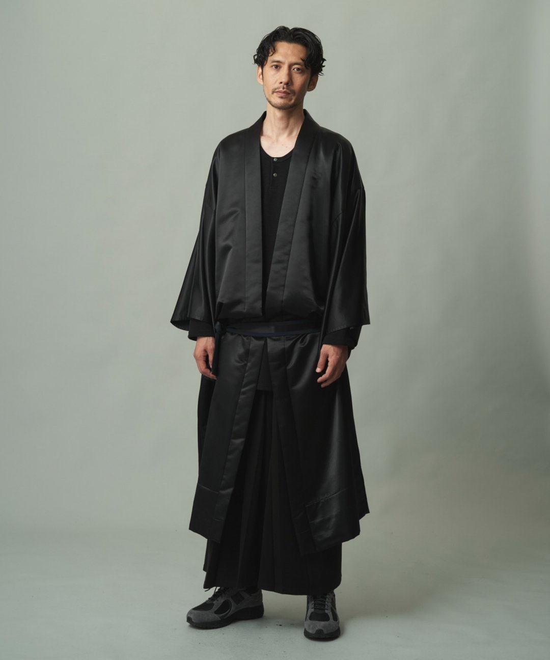 WAROBE / KIMONO GOWN / BLACK photo