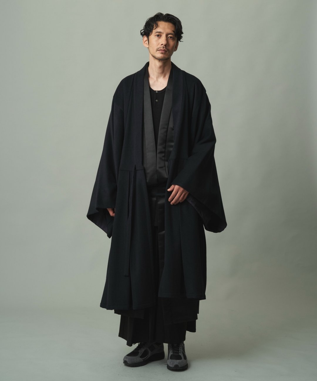 WAROBE / KIMONO GOWN / BLACK photo