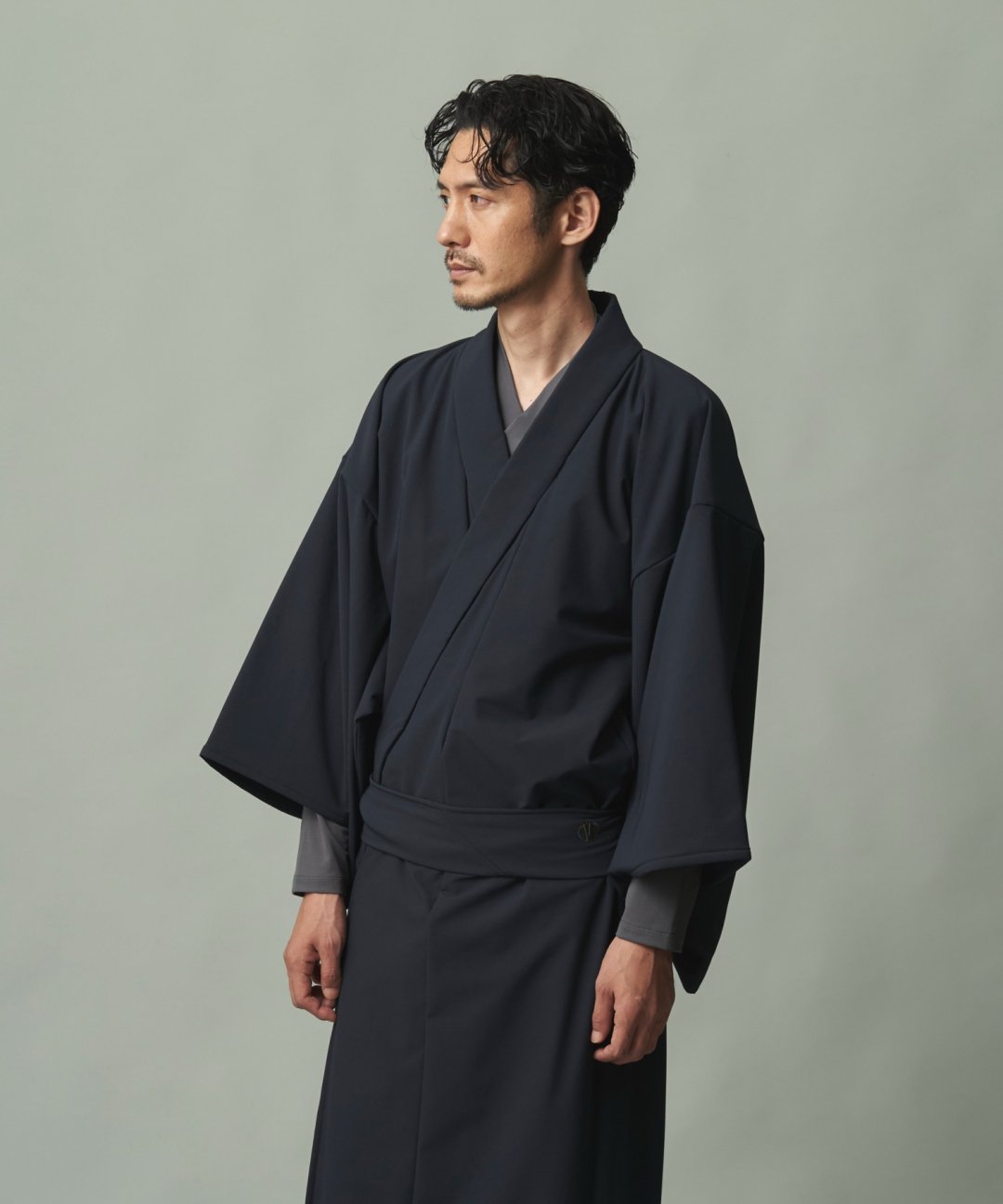 WAROBE / FLEECE LINED YUKATA / DARK NAVY photo