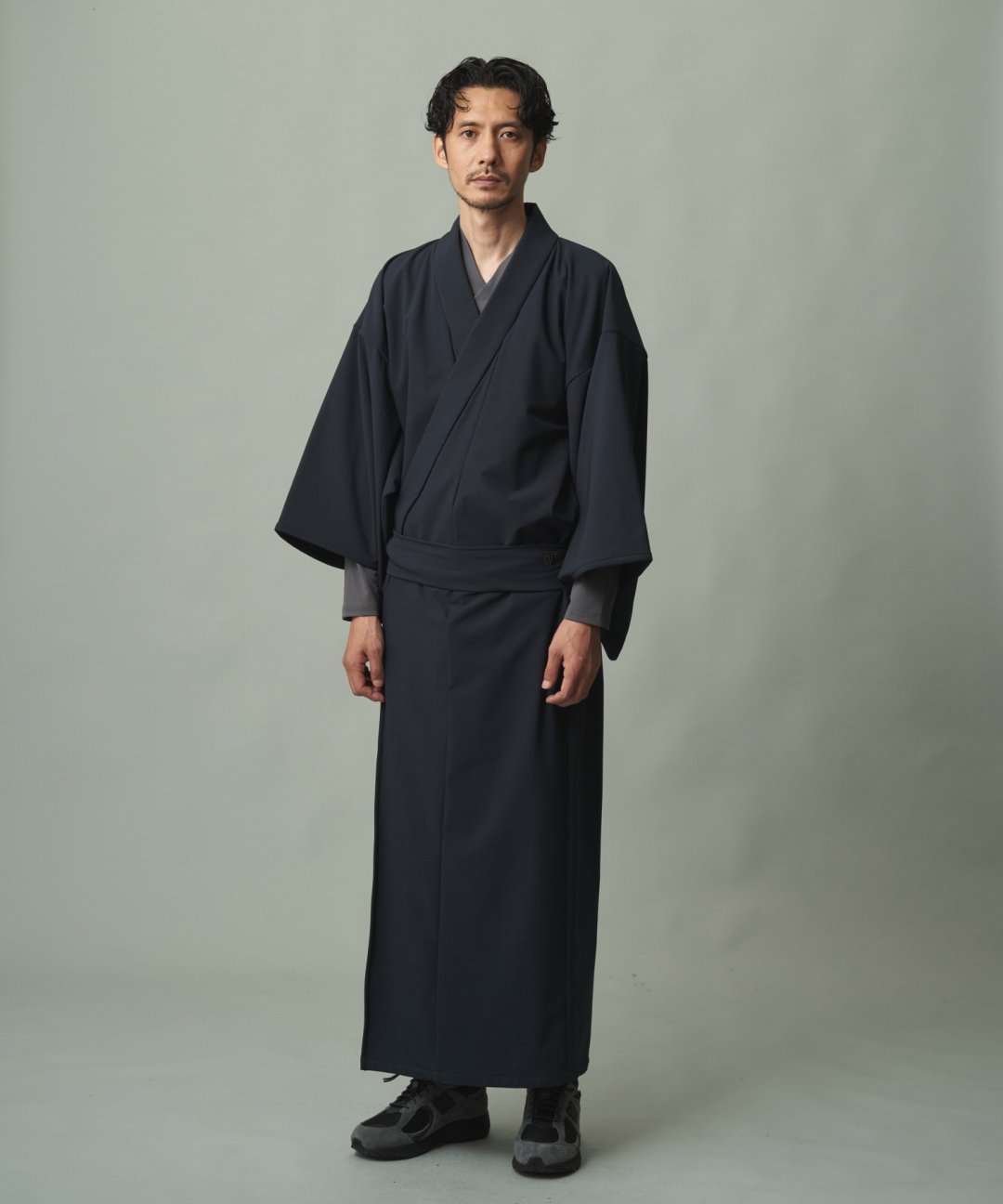 WAROBE / FLEECE LINED YUKATA / DARK NAVY photo