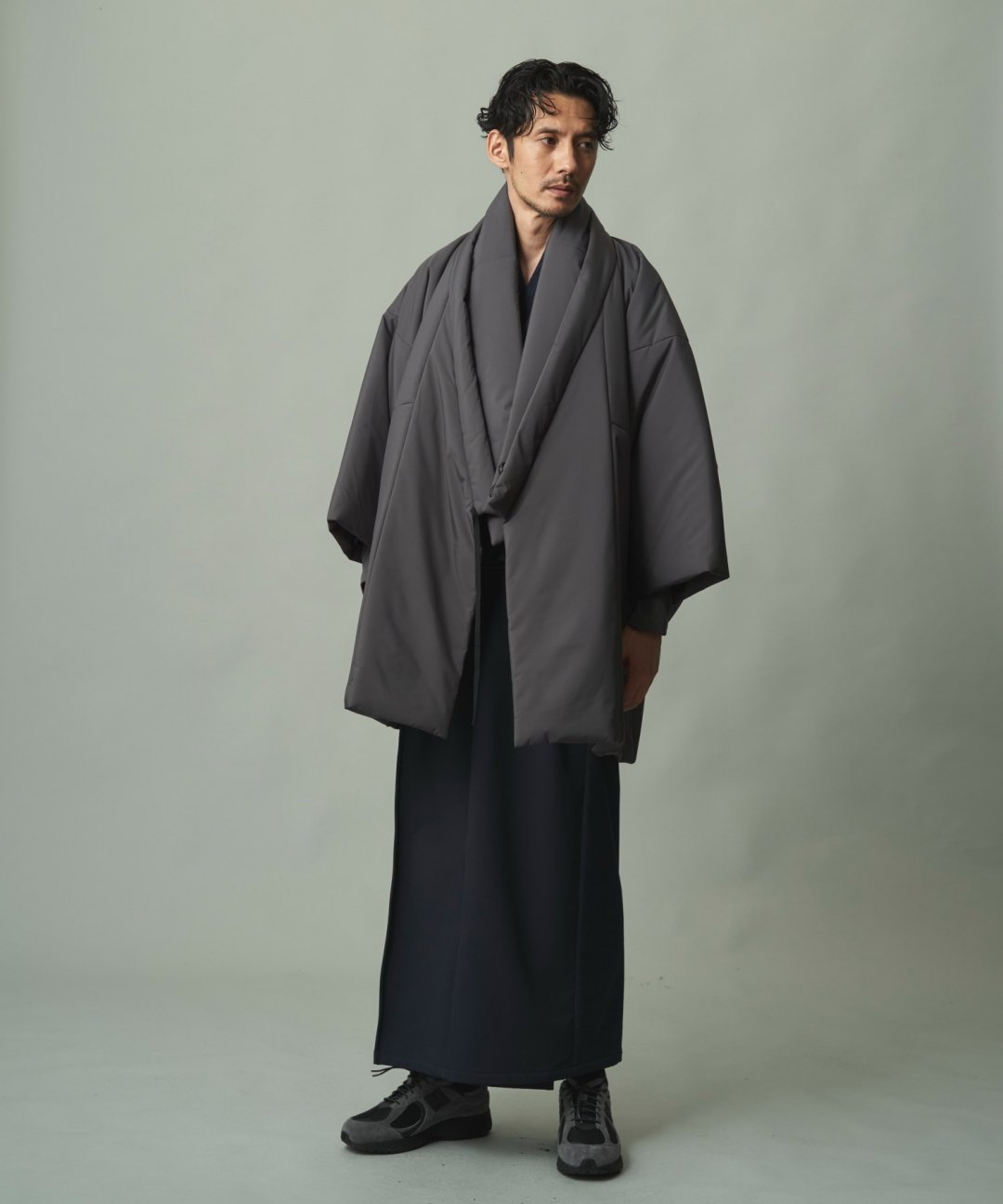 WAROBE / FLEECE LINED YUKATA / DARK NAVY photo