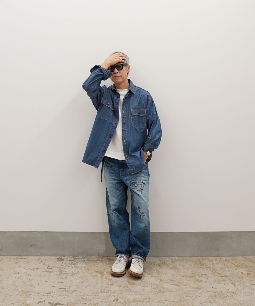 ͽʡTROVE x SHINSUKE KAWAHARA / WORK SHIRT / NAVY photo