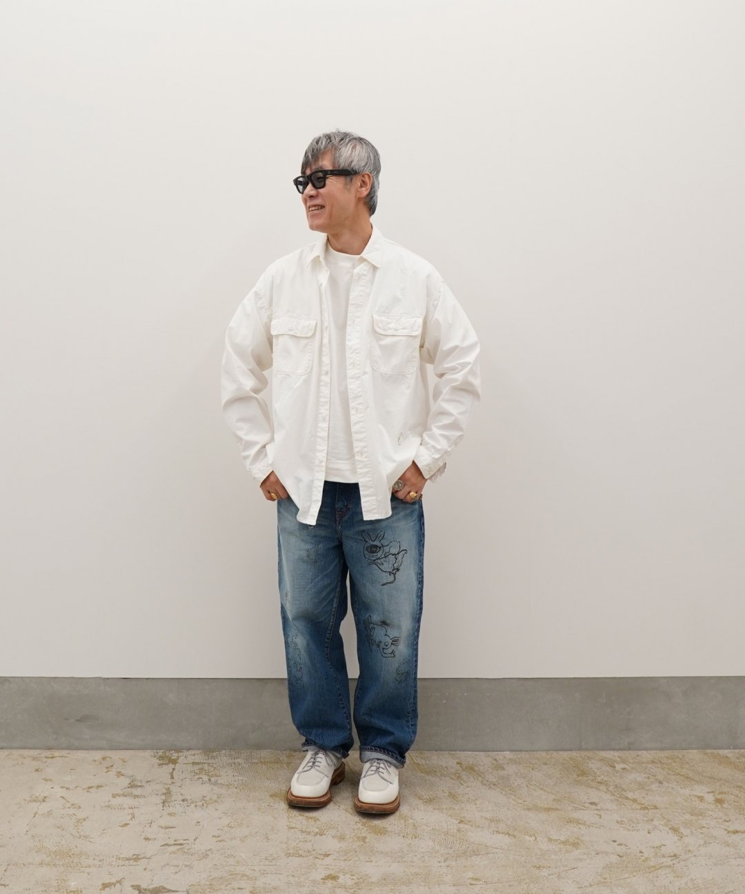 ͽʡTROVE x SHINSUKE KAWAHARA / WORK SHIRT / WHITE photo