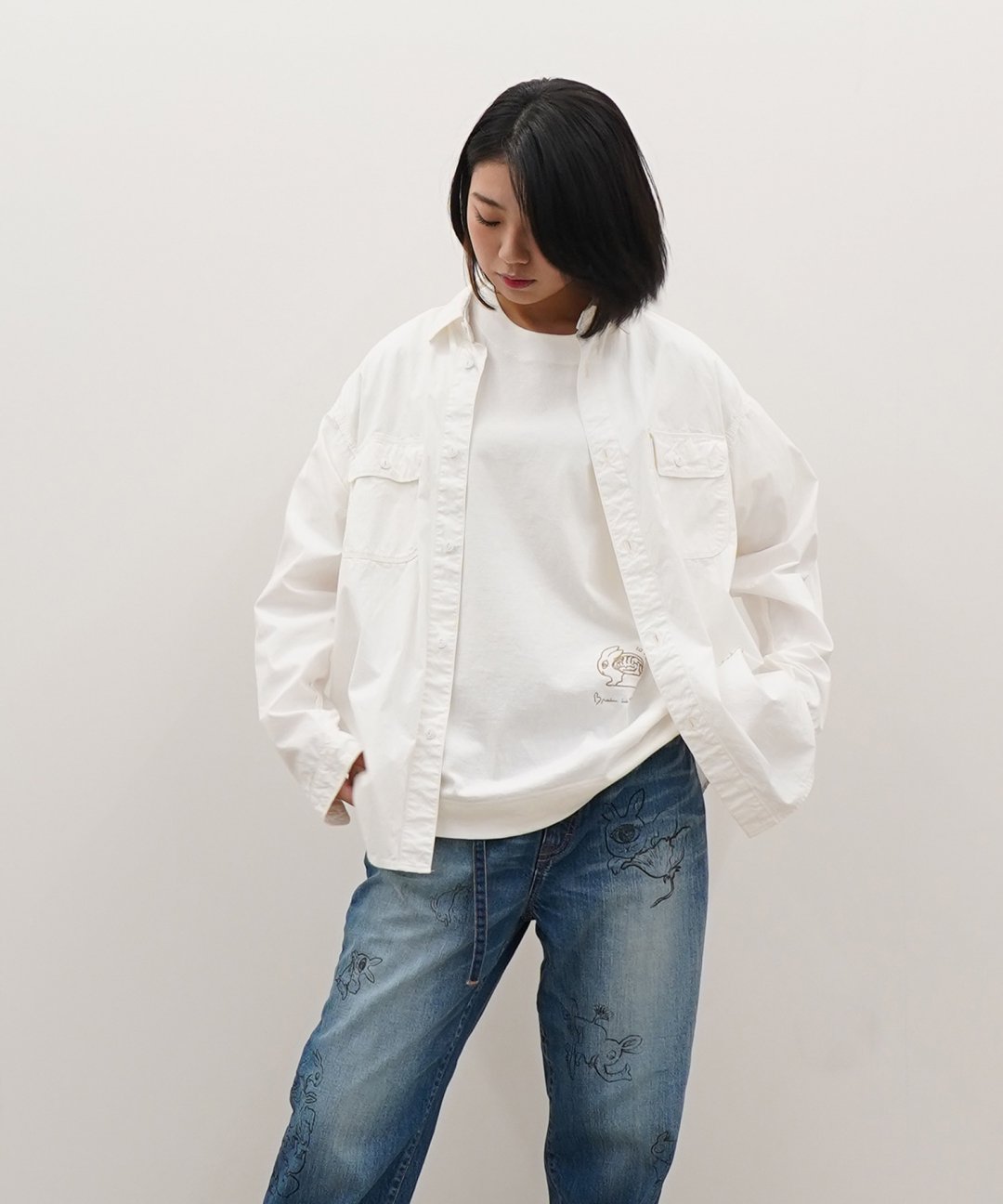 ͽʡTROVE x SHINSUKE KAWAHARA / WORK SHIRT / WHITE photo