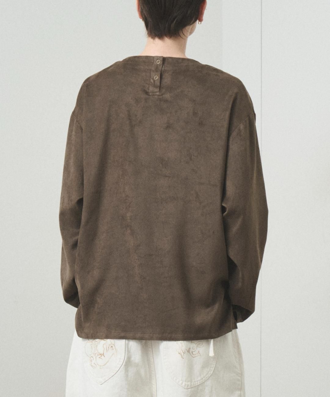 PRE-ORDERTROVE / MICRO SUEDE PULLOVER / ASH GRAY photo