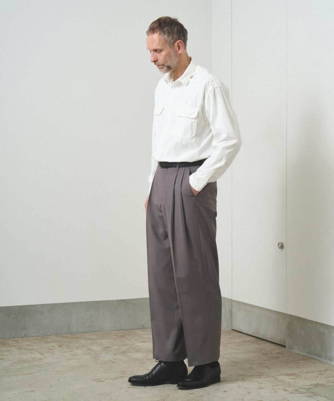 PRE-ORDERTROVE / WIDE TROUSERS / GREGE photo