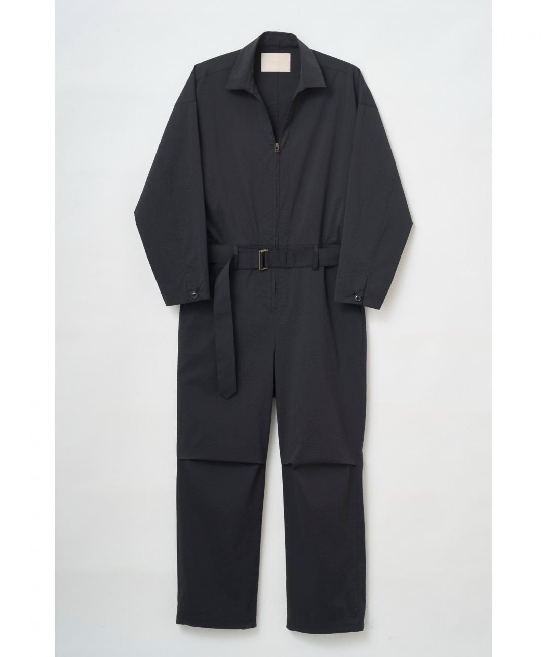 PRE-ORDERTROVE / SEER SUCKER JUMP SUIT / BLACK photo