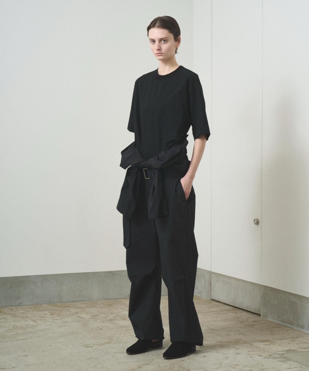 PRE-ORDERTROVE / SEER SUCKER JUMP SUIT / BLACK photo