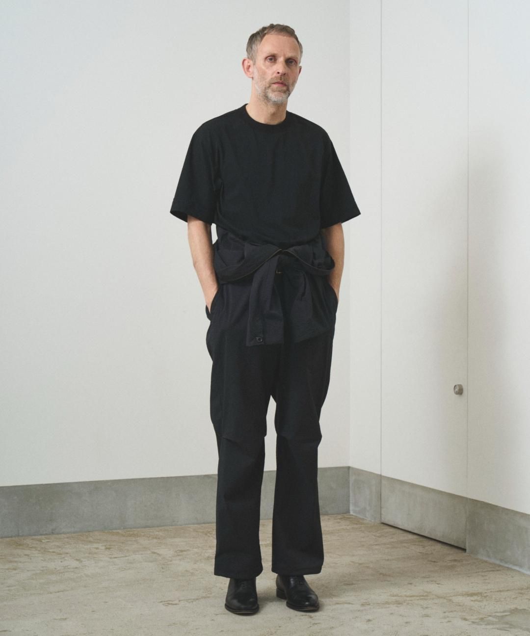 PRE-ORDERTROVE / SEER SUCKER JUMP SUIT / BLACK photo