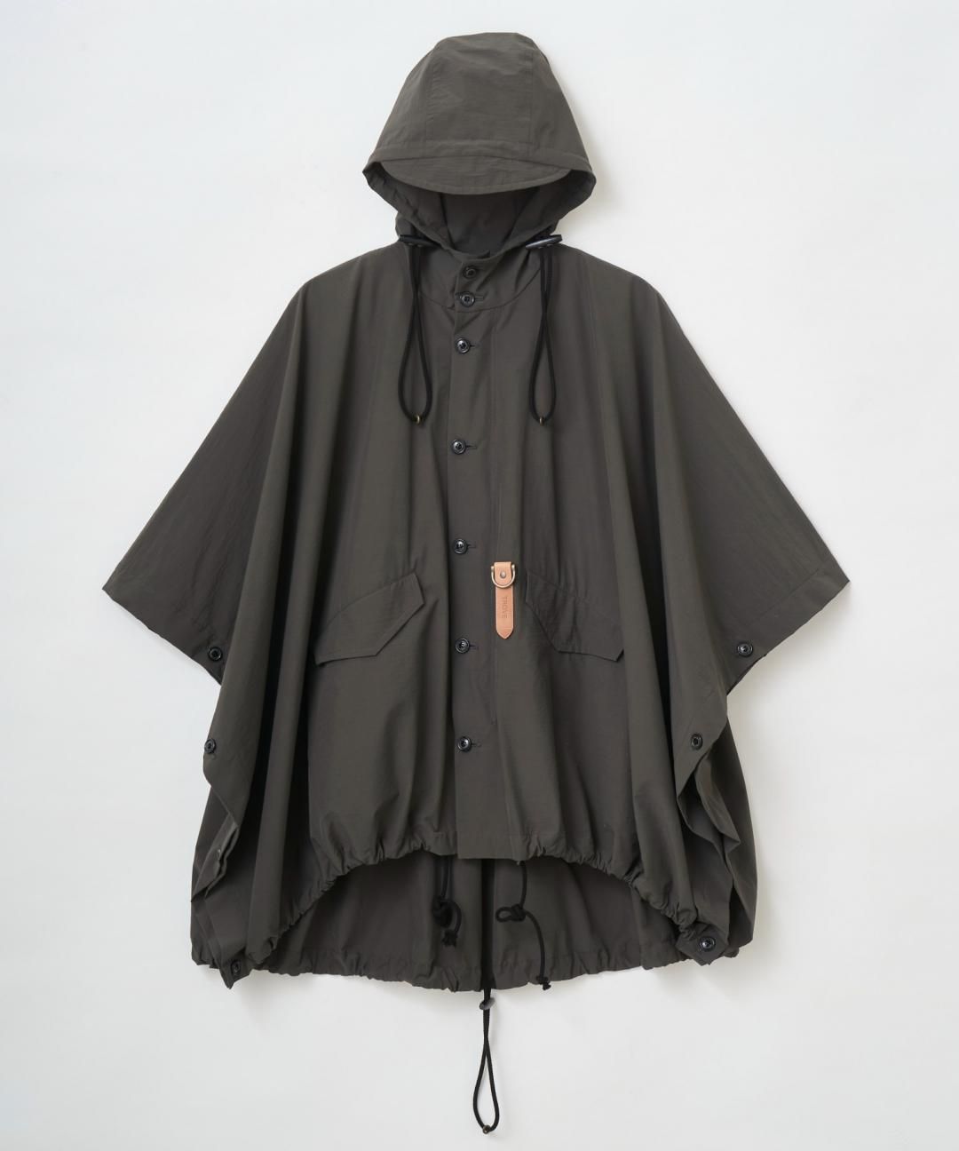 PRE-ORDERTROVE / PONCHO HOODED COAT / NYLON ASH GRAY photo