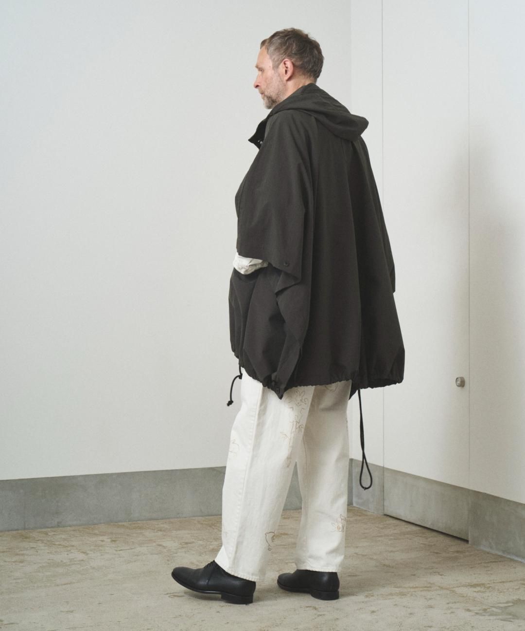 PRE-ORDERTROVE / PONCHO HOODED COAT / NYLON ASH GRAY photo