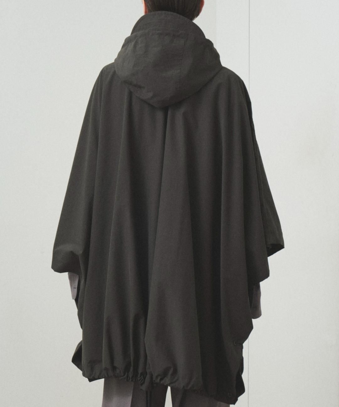 PRE-ORDERTROVE / PONCHO HOODED COAT / NYLON ASH GRAY photo