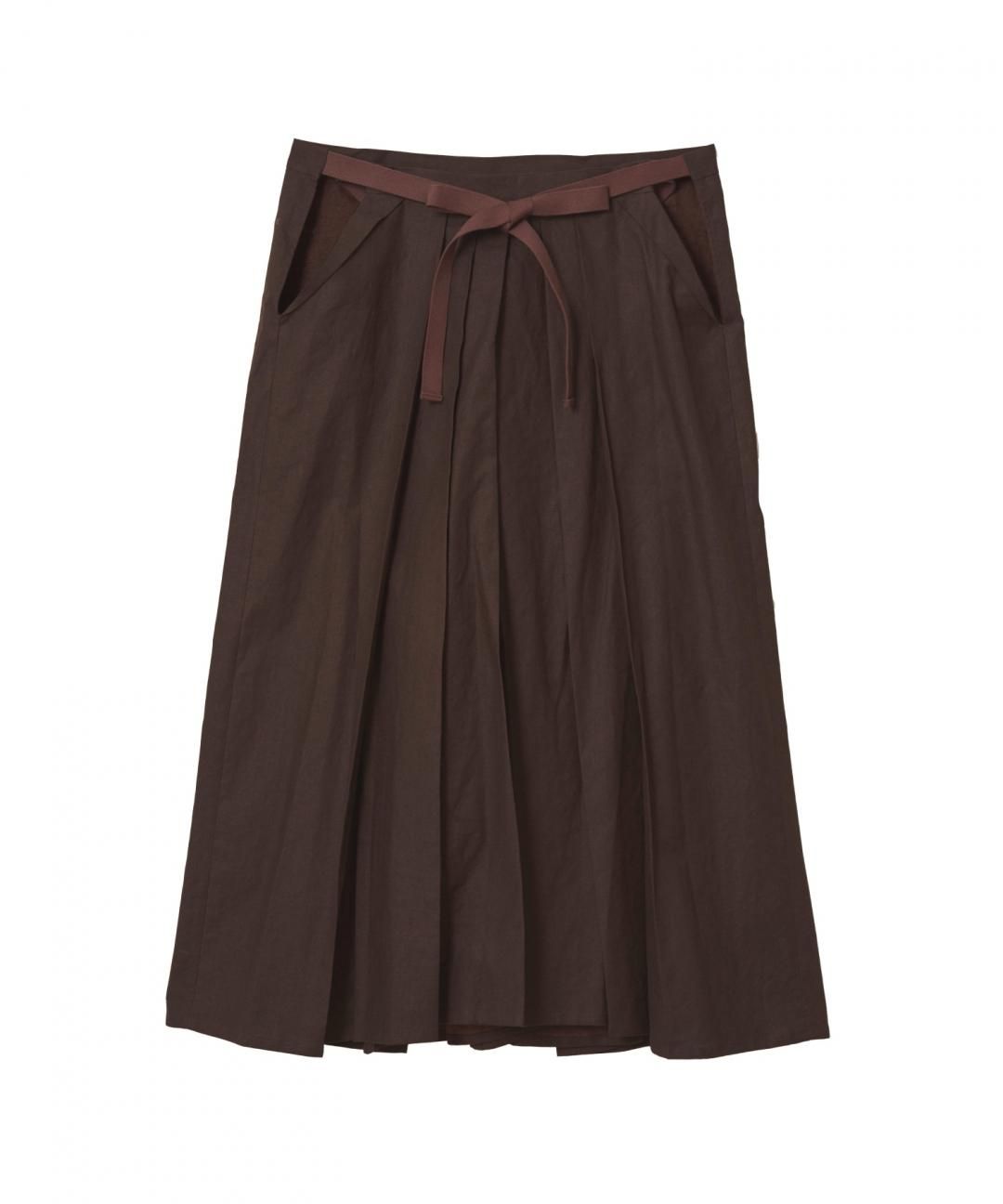 WAROBE / COTTON LINEN HAKAMA / BROWN photo