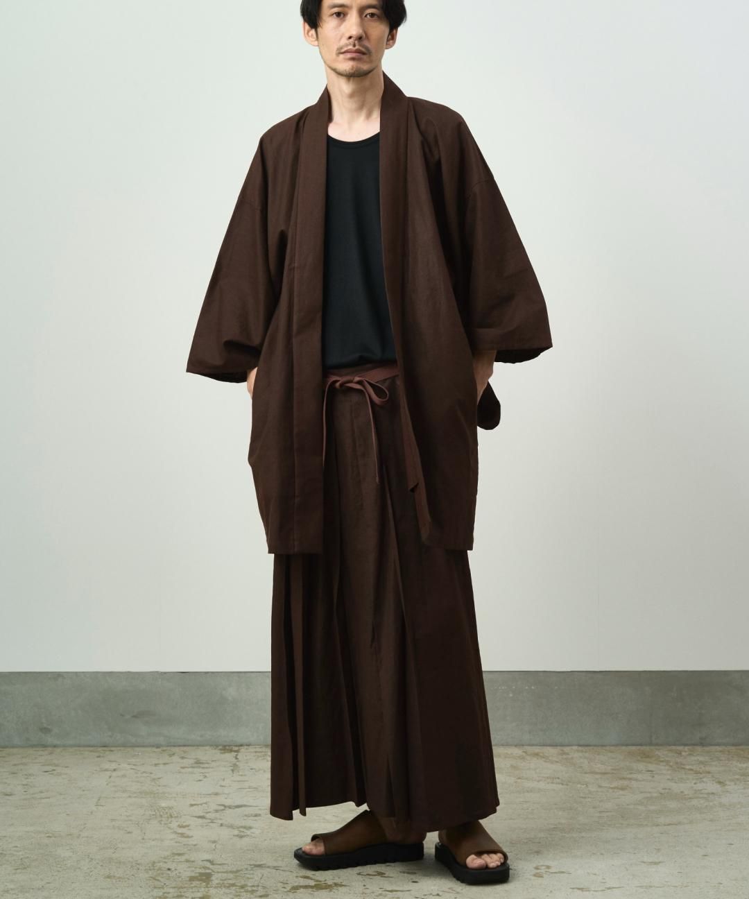 WAROBE / COTTON LINEN HAKAMA / BROWN photo