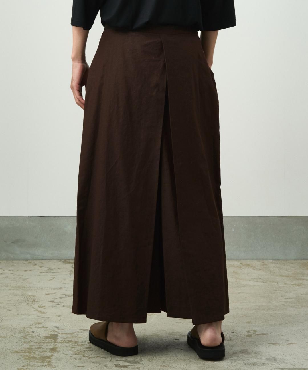 WAROBE / COTTON LINEN HAKAMA / BROWN photo