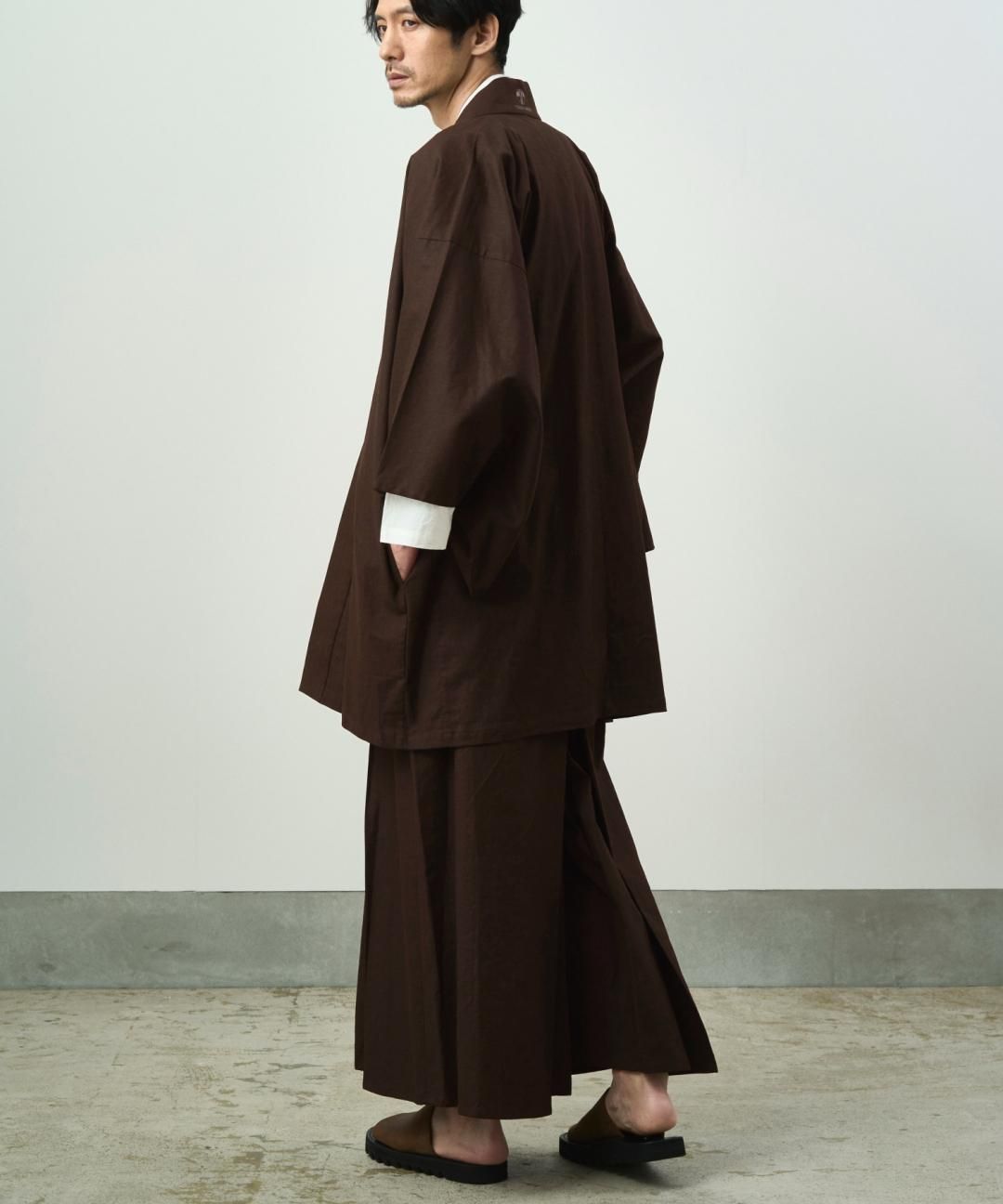 WAROBE / COTTON LINEN HAKAMA / BROWN photo