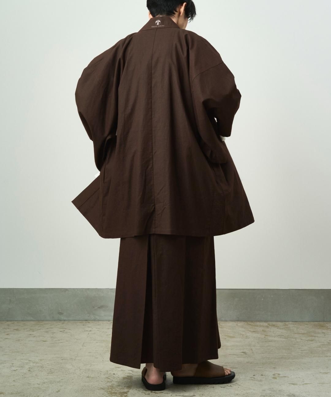 WAROBE / COTTON LINEN HAKAMA / BROWN photo