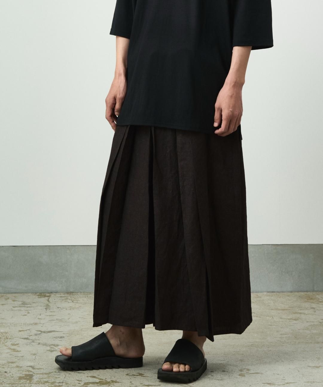 WAROBE / MUD DYEING COTTON HAKAMA / BLACK photo