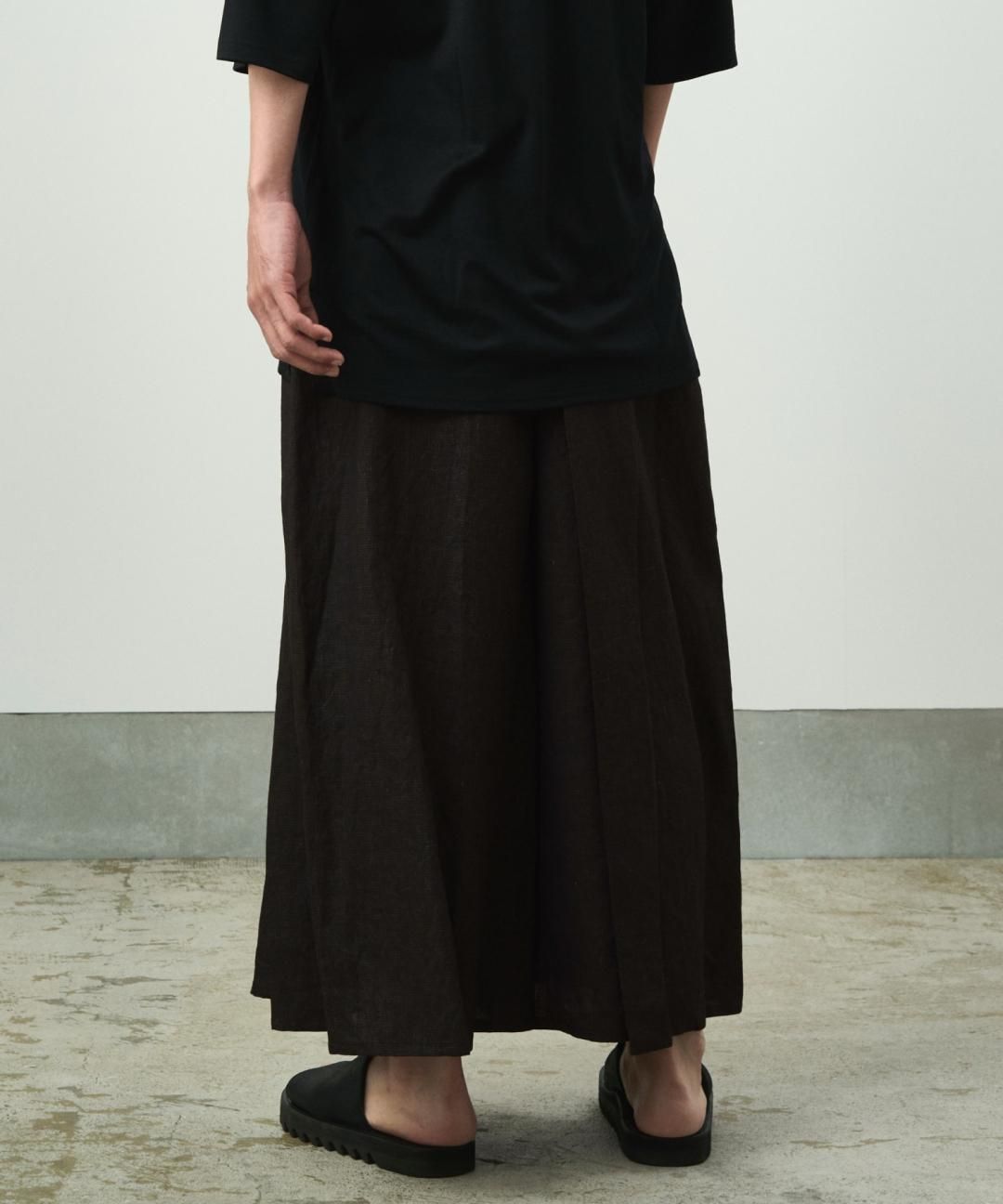 WAROBE / MUD DYEING COTTON HAKAMA / BLACK photo