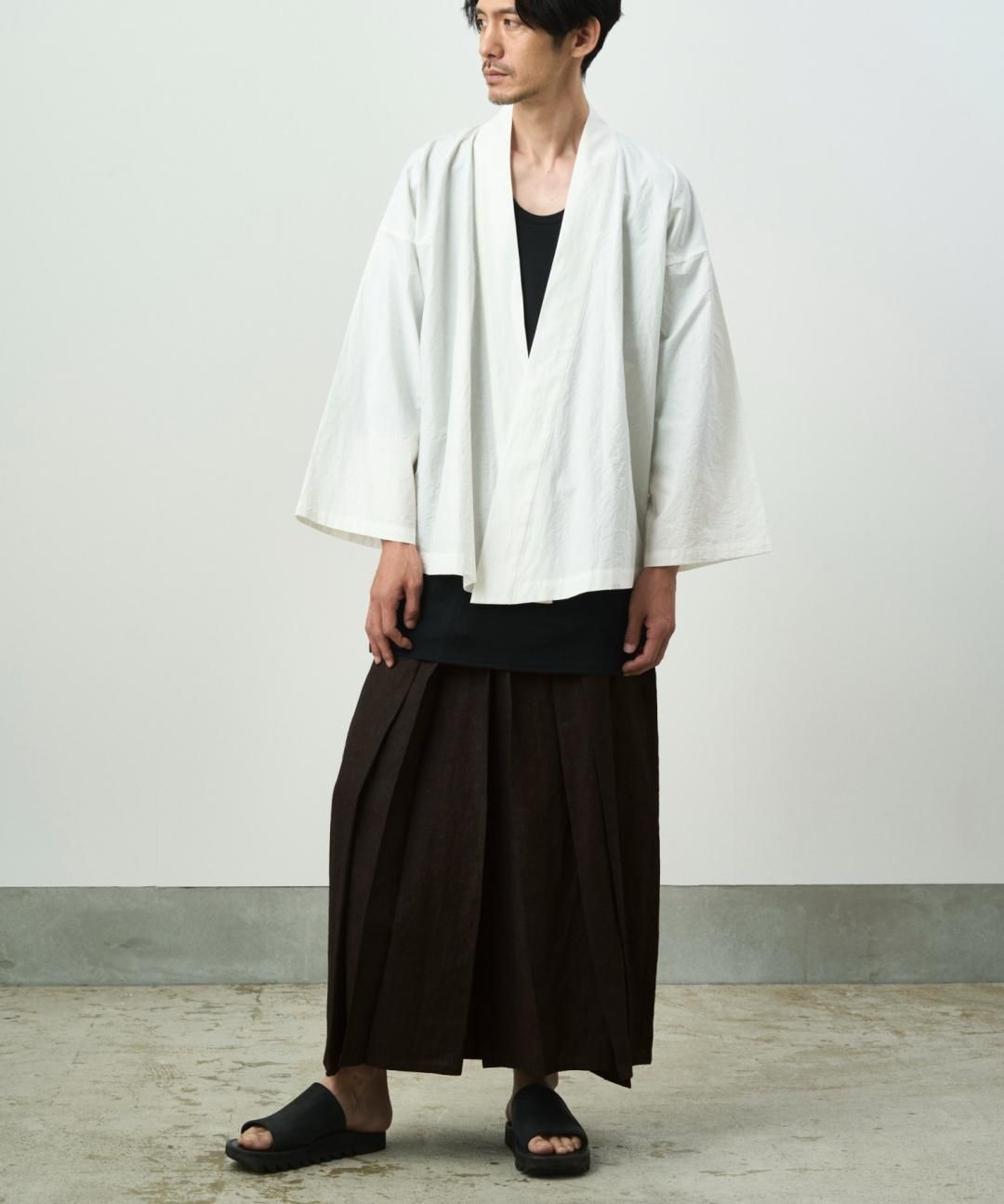 WAROBE / MUD DYEING COTTON HAKAMA / BLACK photo