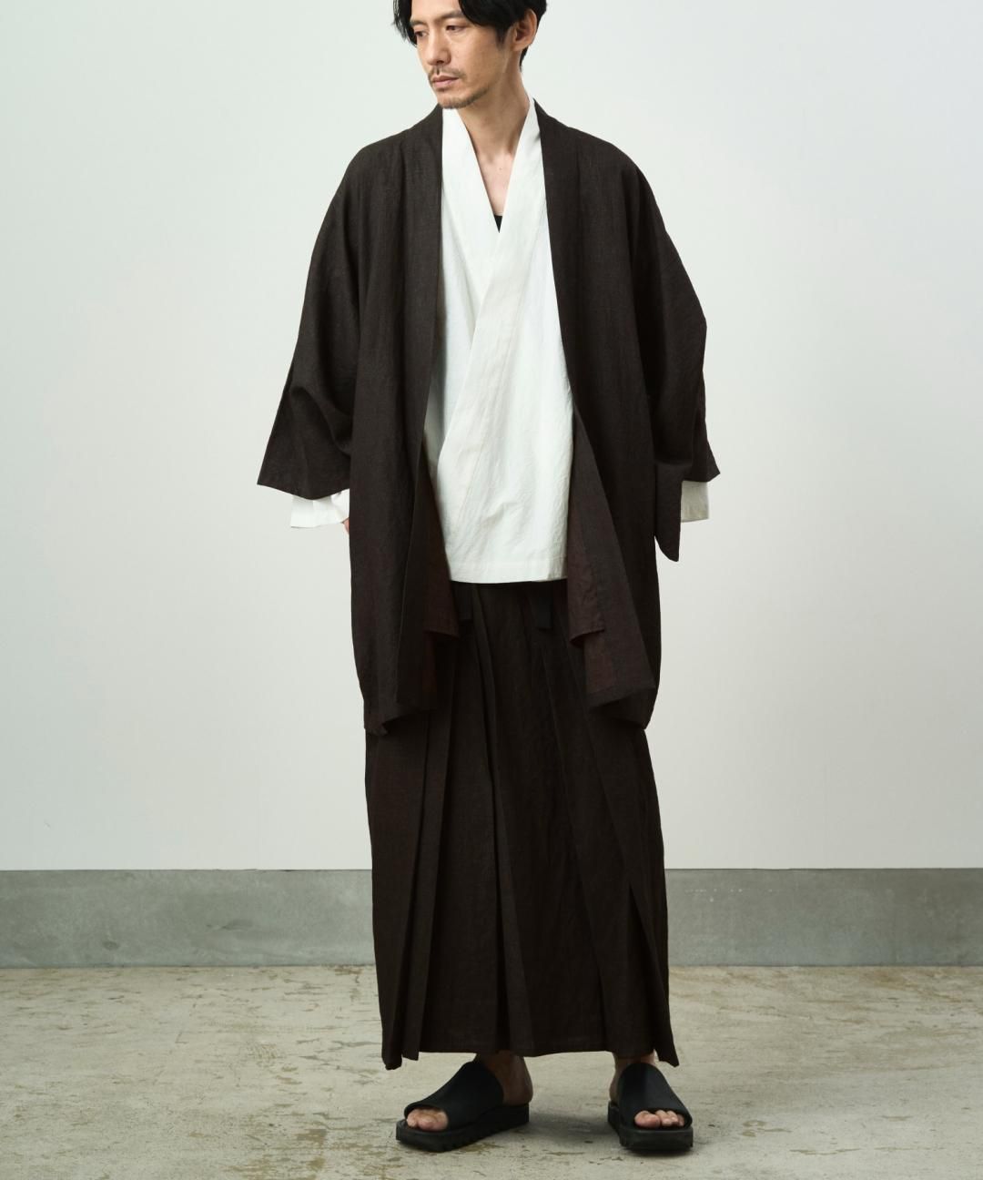 WAROBE / MUD DYEING COTTON HAKAMA / BLACK photo