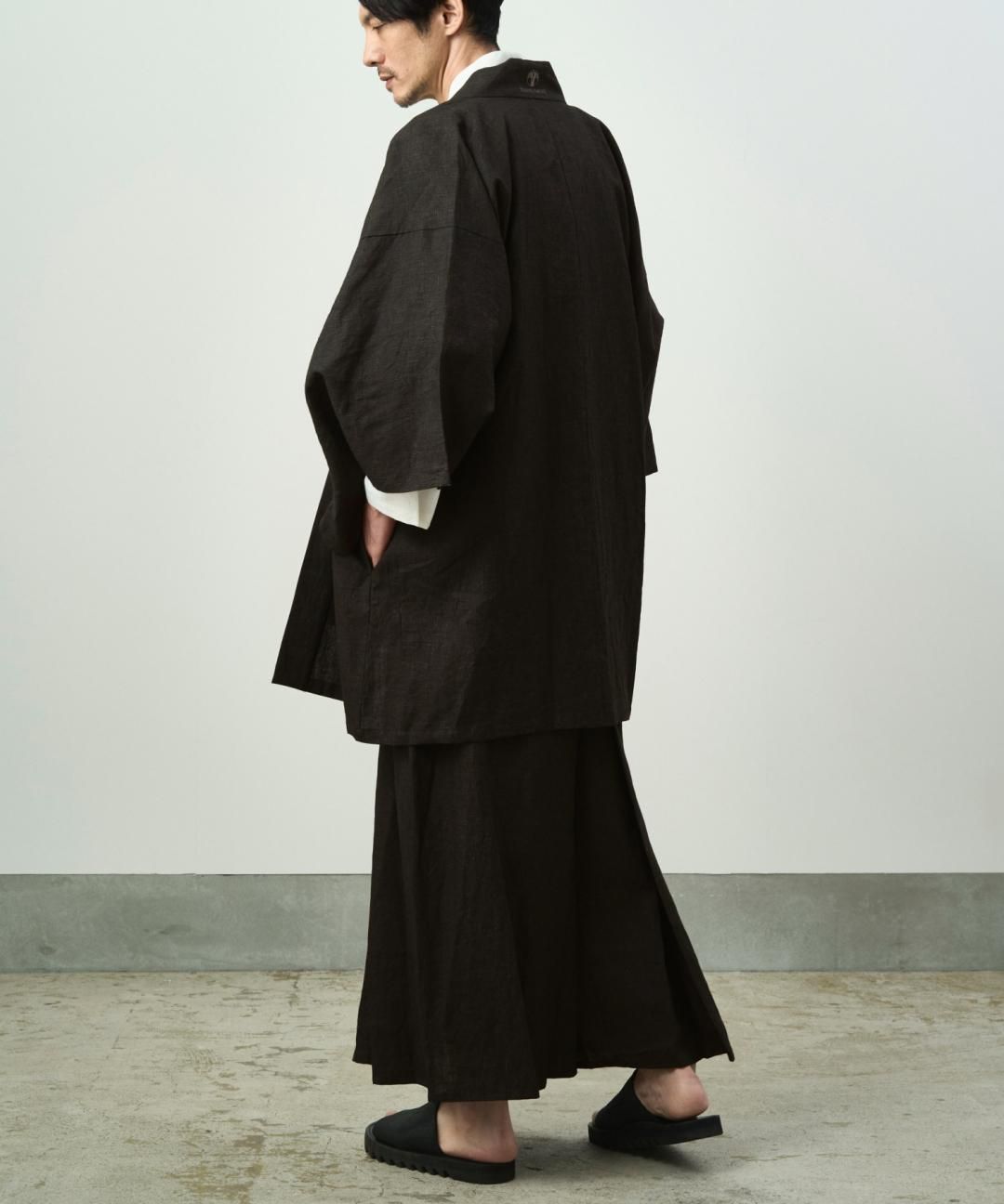 WAROBE / MUD DYEING COTTON HAKAMA / BLACK photo