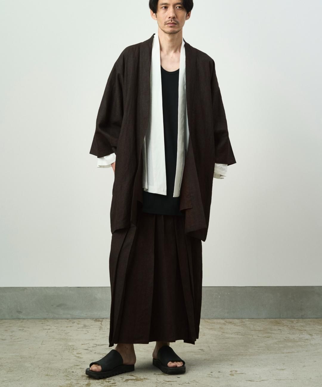 WAROBE / MUD DYEING COTTON HAKAMA / BLACK photo