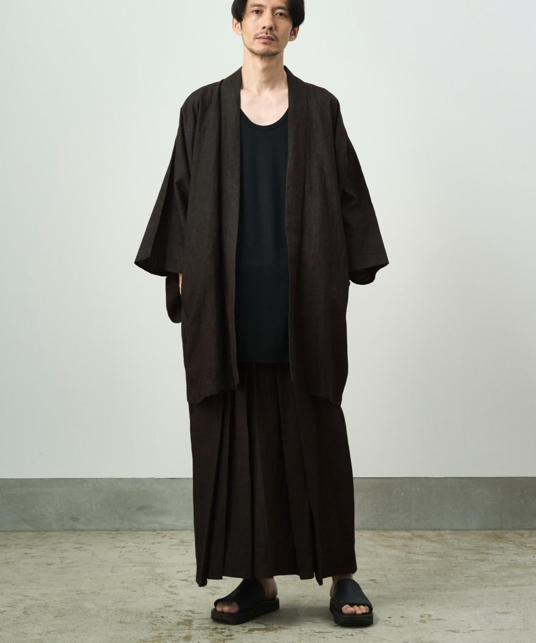 WAROBE / MUD DYEING COTTON HAKAMA / BLACK photo