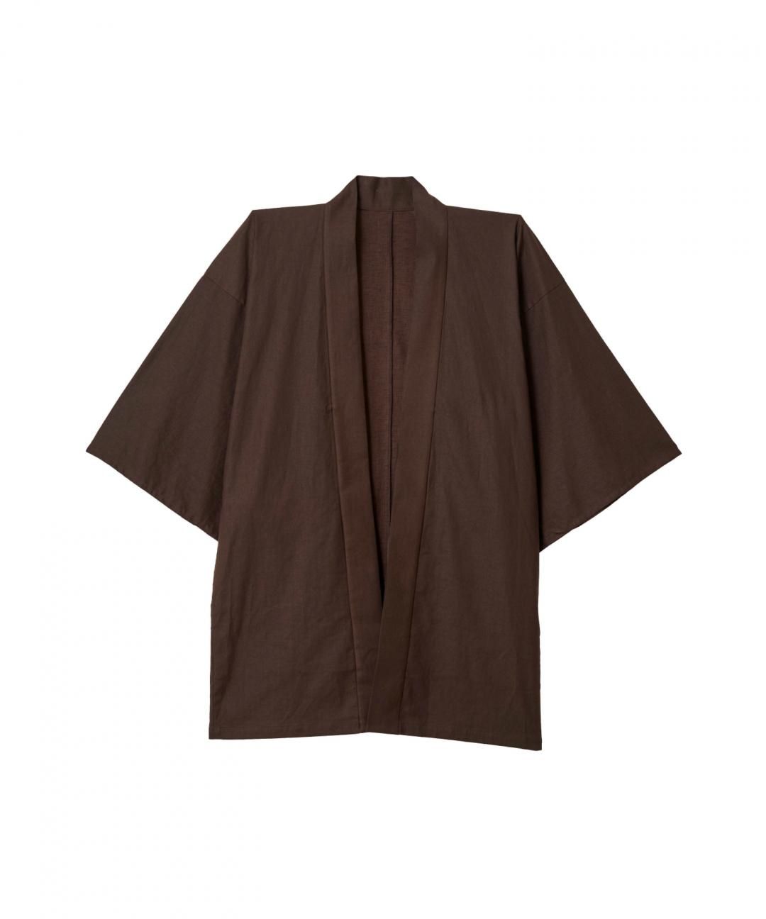 WAROBE / COTTON LINEN HAORI / BROWN photo