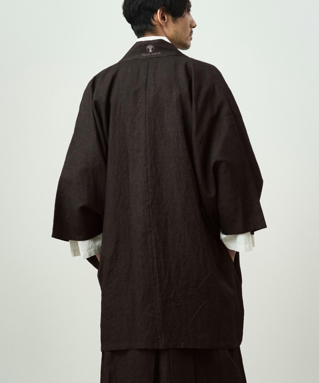 WAROBE / MUD DYEING COTTON HAORI / BLACK photo