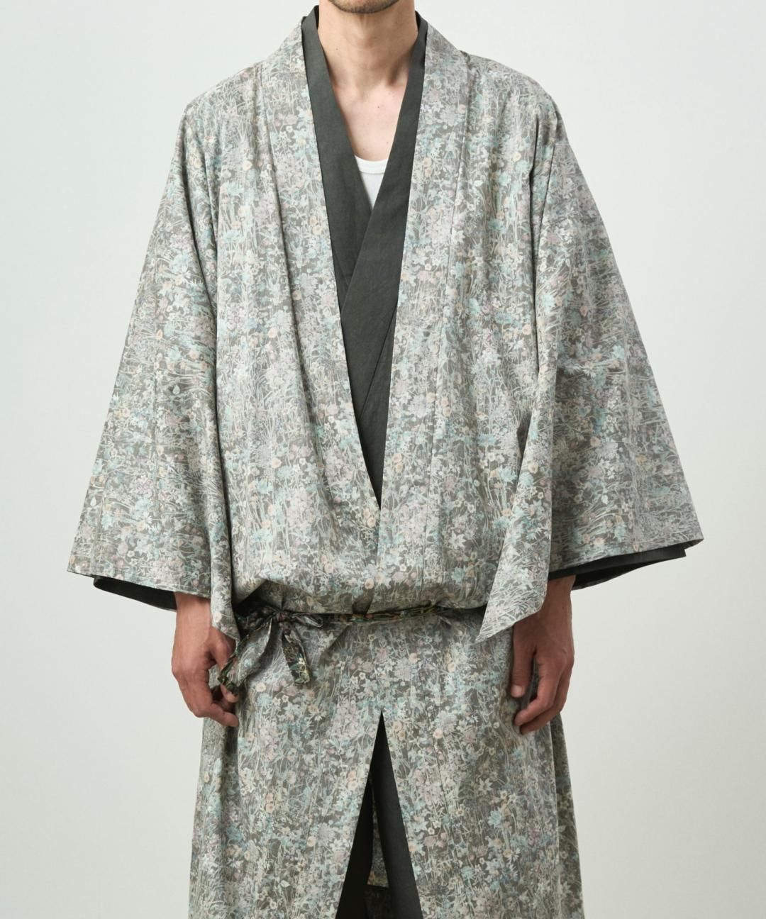 WAROBE / LIBERTY KIMONO GOWN / BLACK photo