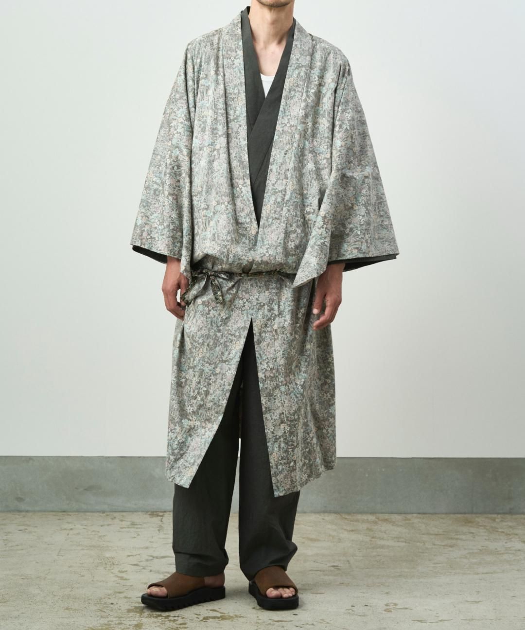 WAROBE / LIBERTY KIMONO GOWN / BLACK photo