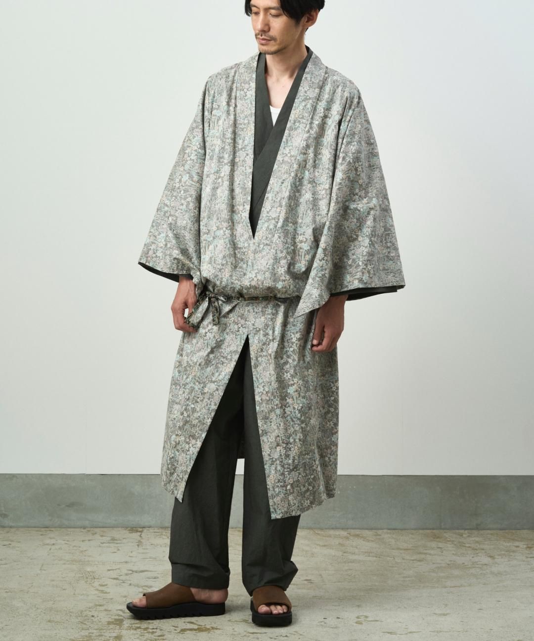 WAROBE / LIBERTY KIMONO GOWN / BLACK photo