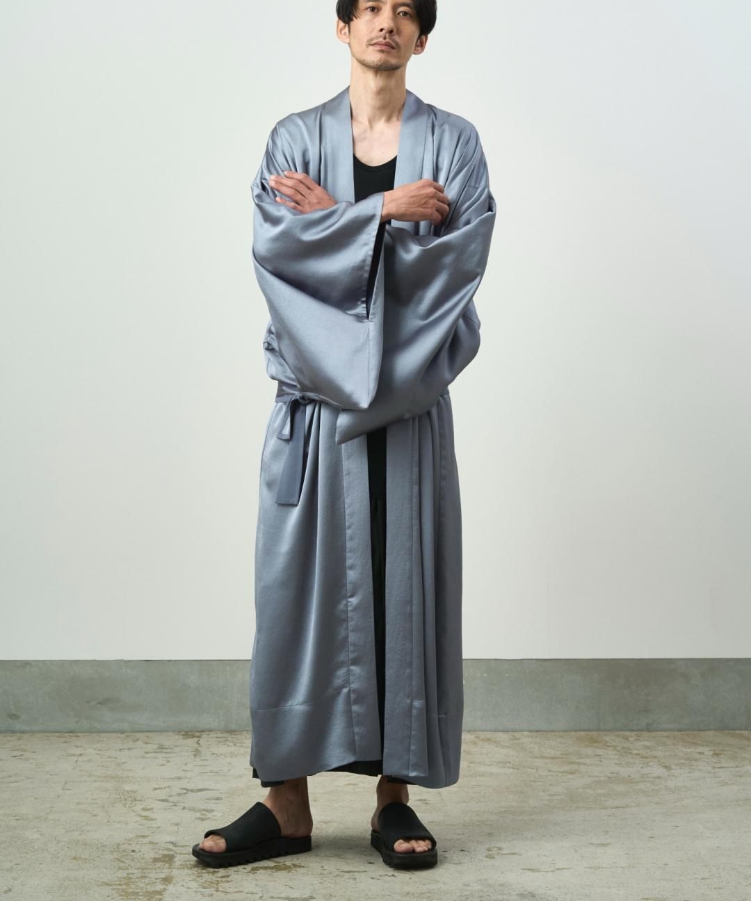 PRE-ORDERWAROBE / KIMONO GOWN / BLUE GRAY photo