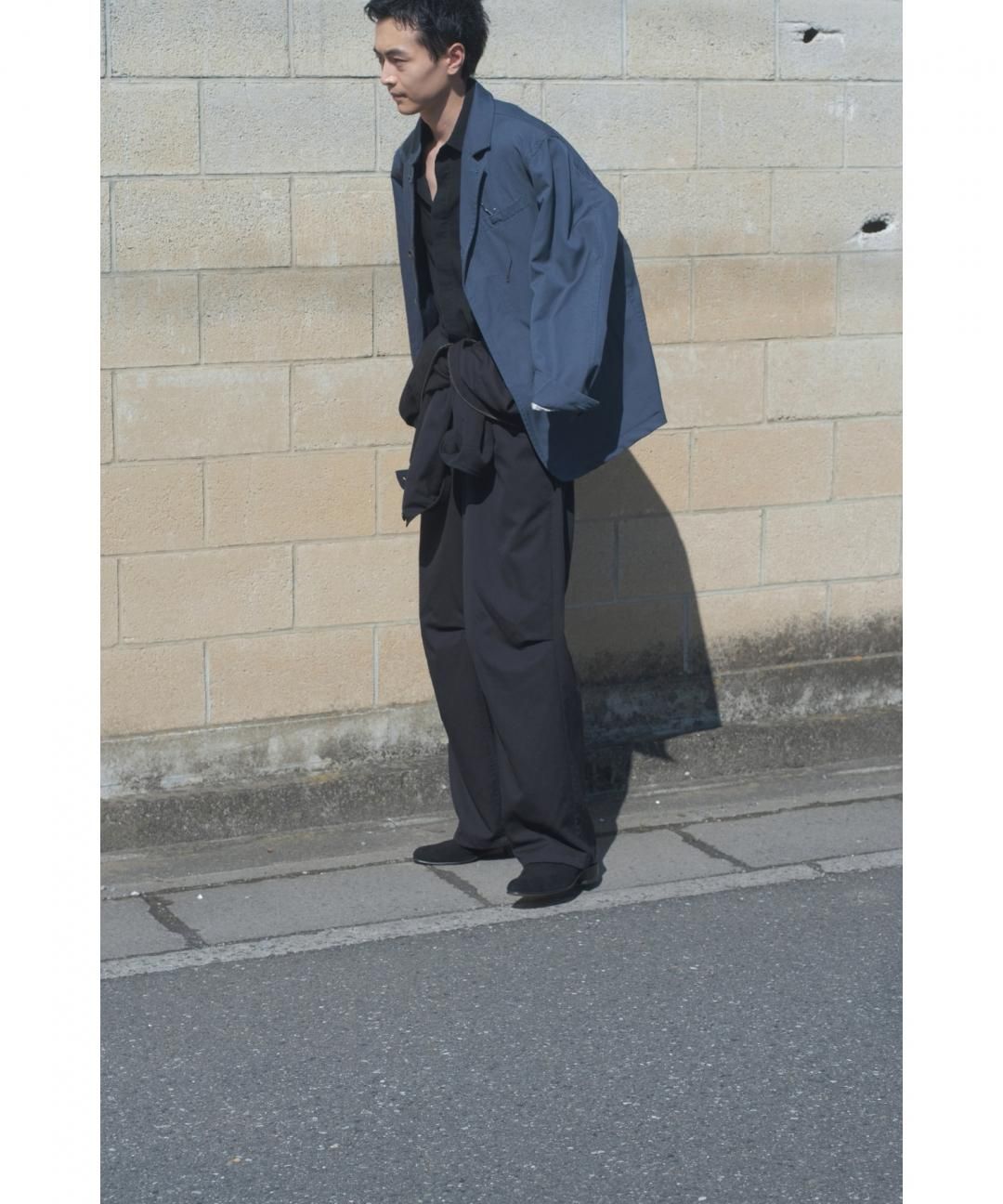 TROVE / MODERN WOOL JUMP SUIT / BLACK photo